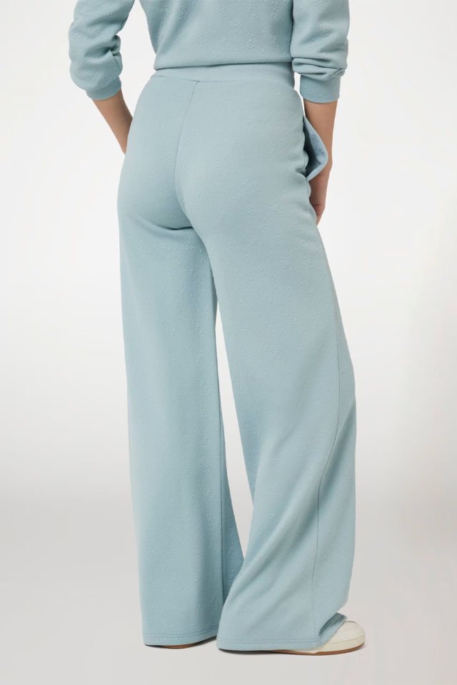 Guess Peony Logolu Straight Pantolon Açık Mavi