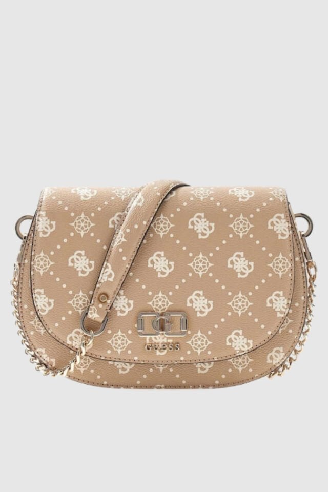 Guess Emelie Logo Omuz Çantası Bej