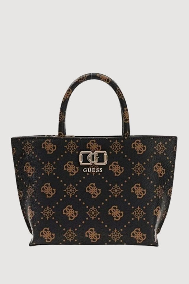 Guess Emelie Logo Shopper Çanta Kahverengi