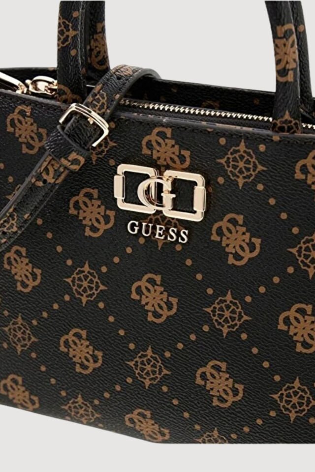 Guess Emelie Logo Shopper Çanta Kahverengi