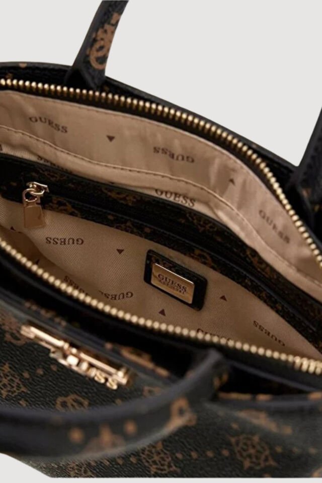 Guess Emelie Logo Shopper Çanta Kahverengi