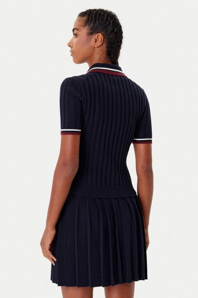 Guess Yün Karışımlı Polo Kazak Lacivert