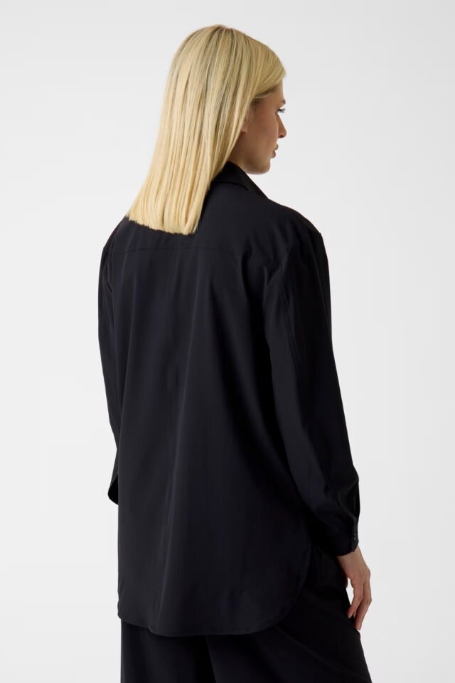 Guess Uzun Kollu Shacket Siyah Gömlek