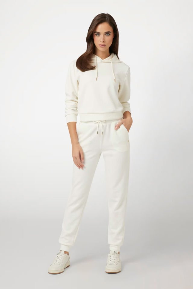 Guess Peony Logolu Sweatshirt Beyaz