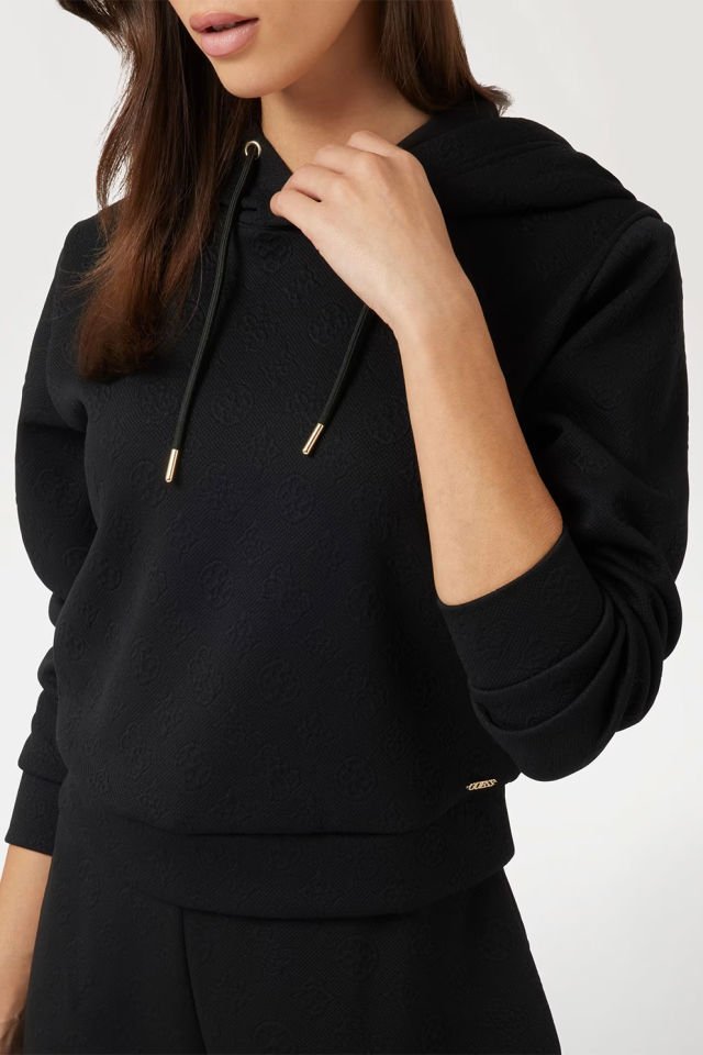 Guess Peony Logolu Sweatshirt Siyah