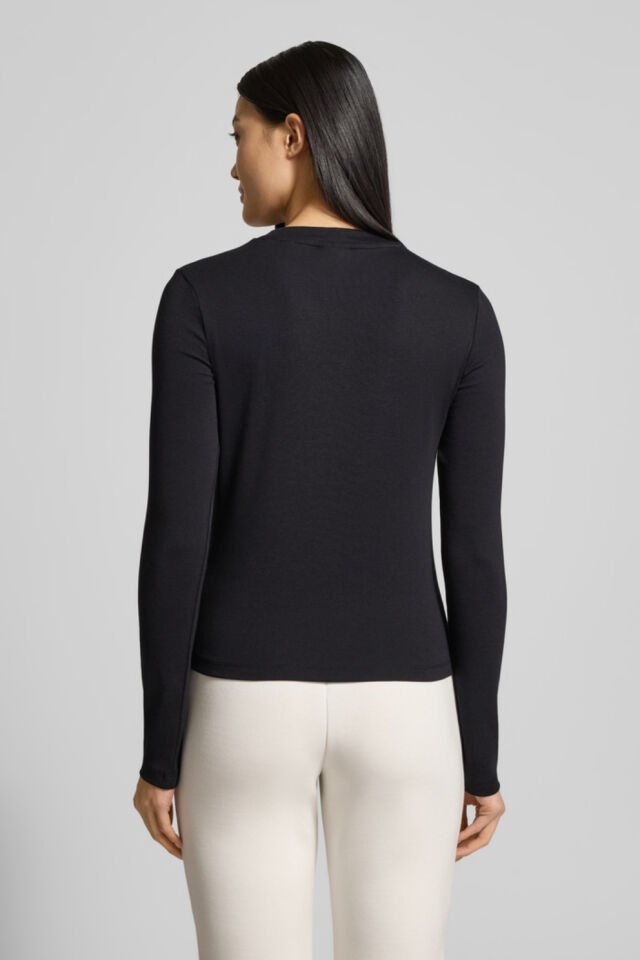 Guess Uzun Kollu Etiket Detaylı Tİşört Siyah