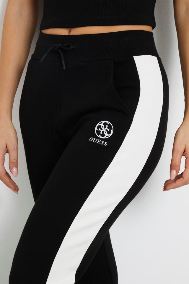 Guess Rib Örgü Jogger Pantolon Siyah