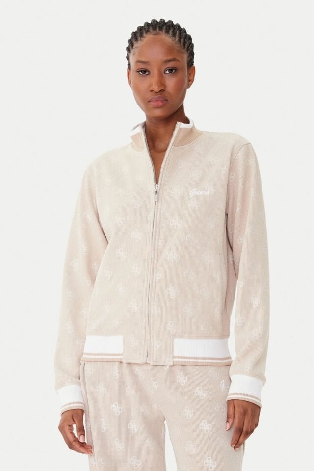 Guess 4G Tam Fermuarlı Sweatshirt