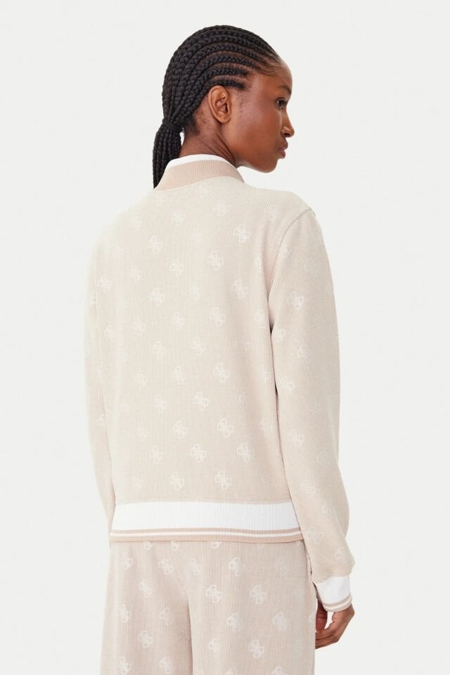 Guess 4G Tam Fermuarlı Sweatshirt