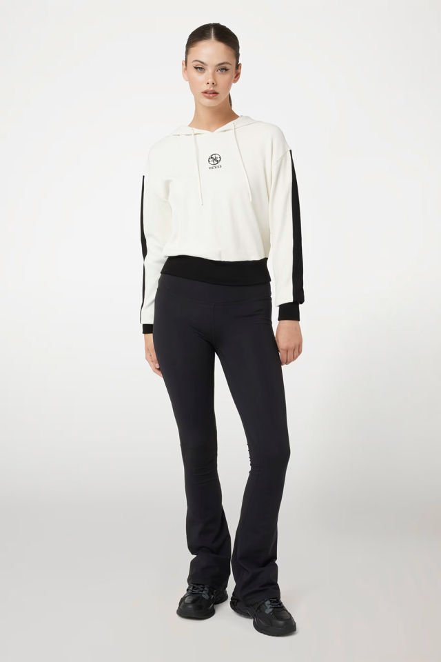 Guess Rib Örgü Sweatshirt Krem Rengi