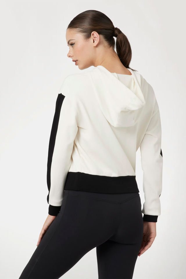 Guess Rib Örgü Sweatshirt Krem Rengi