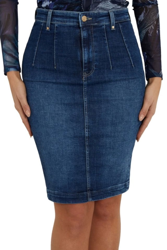 Guess Brıtt Denim Kadın Etek Mavi