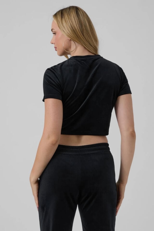 Guess Amalia Kadın Aktif Slim Fit T-Shirt Siyah