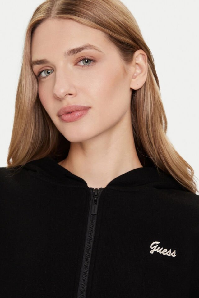Guess Sweatshirt Siyah Normal Kesim