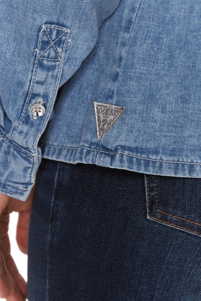 Guess Riky Denim Gömlek Mavi