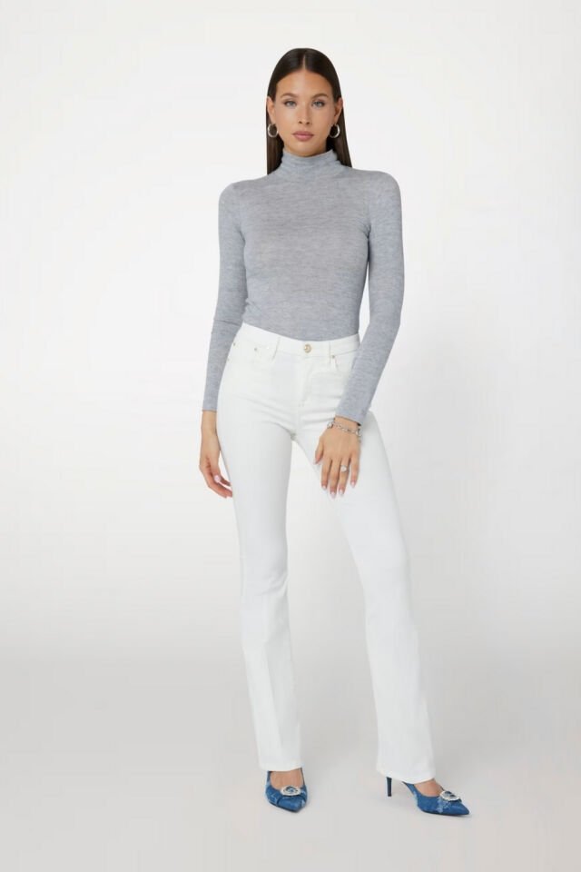 Guess Balıkçı Yaka Üst Gri