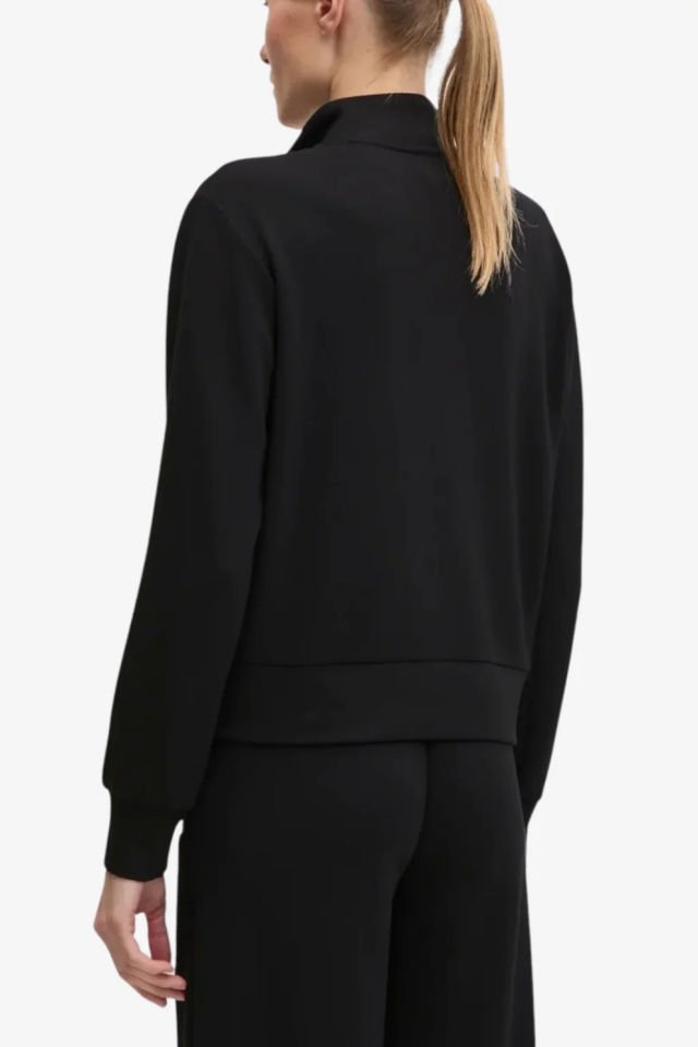 Guess Scuba Gelsey Kadın Tam Fermuarlı Sweatshirt Siyah