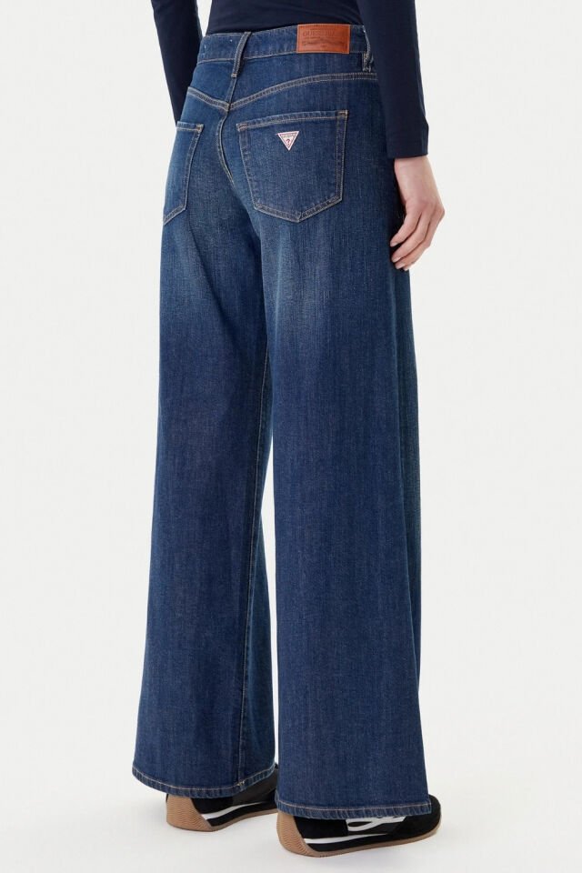 Guess Kot Pantolon Koyu Mavi Normal Kesim