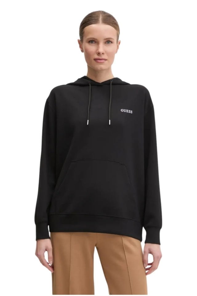 Guess Sweatshirt Normal Kesim Siyah