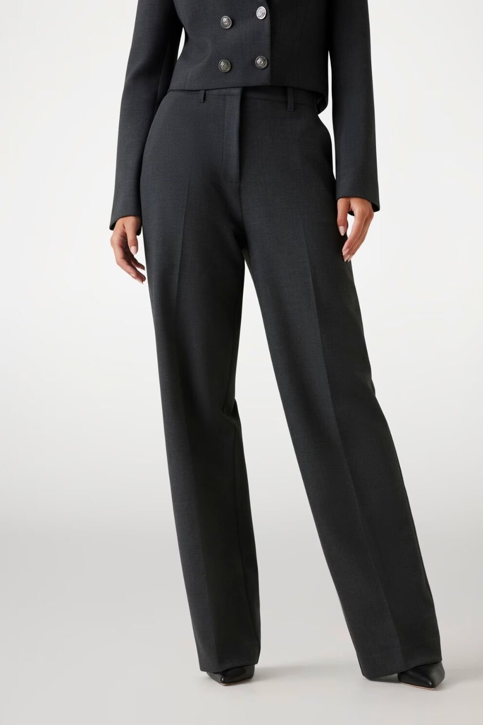 Guess Esnek Flanel Pantolon Koyu Gri