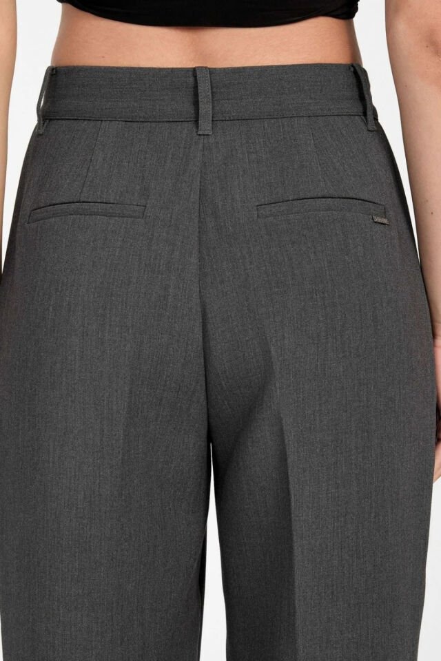 Guess Esnek Flanel Pantolon Koyu Gri