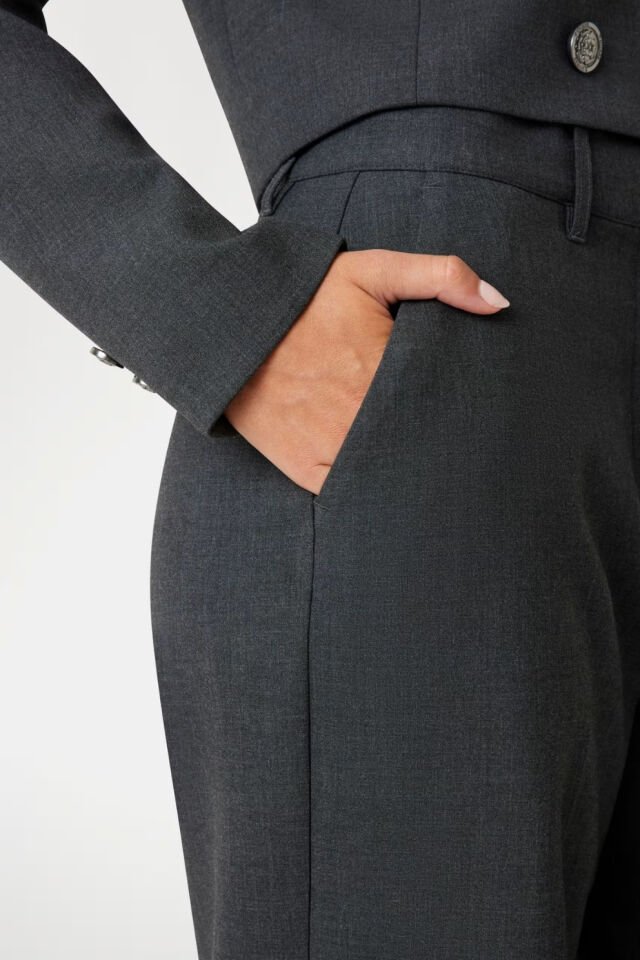 Guess Esnek Flanel Pantolon Koyu Gri