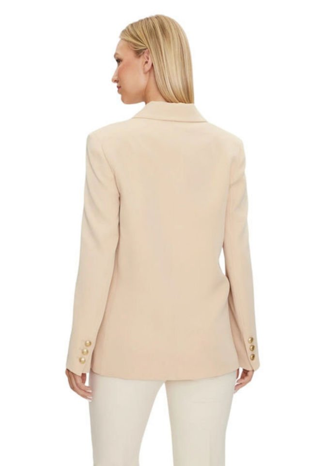Guess Ls Fıona Double Brea Kadın Ceket Krem