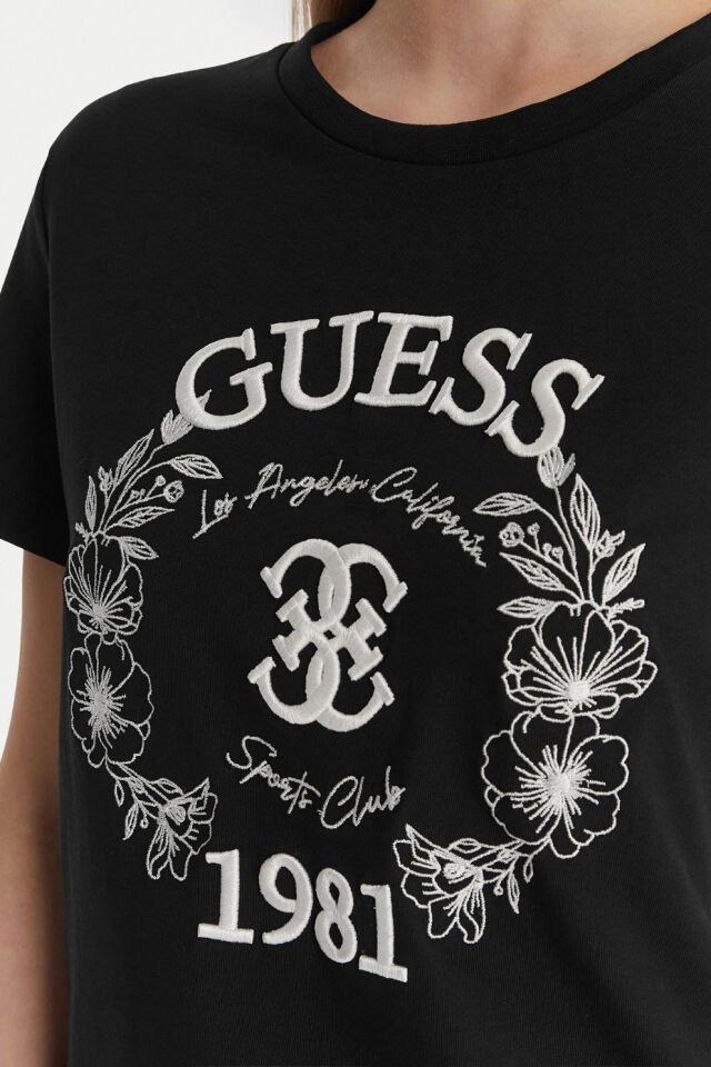 Guess Normal Kesim Tişört Siyah