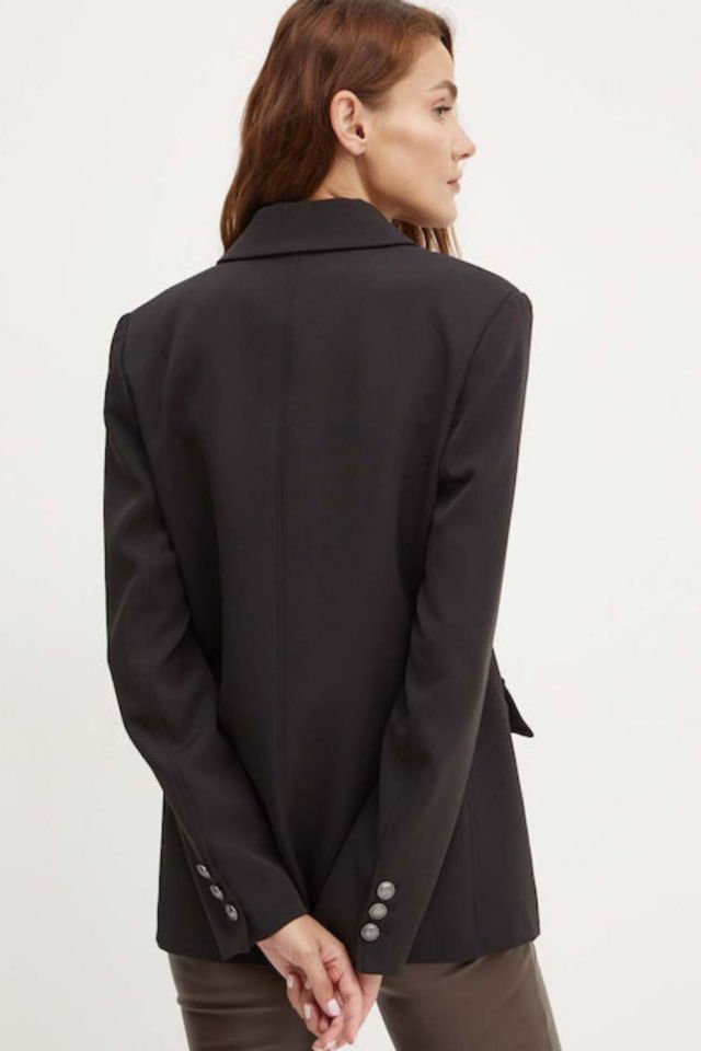 Guess Ls Fıona Double Brea Kadın Ceket Siyah