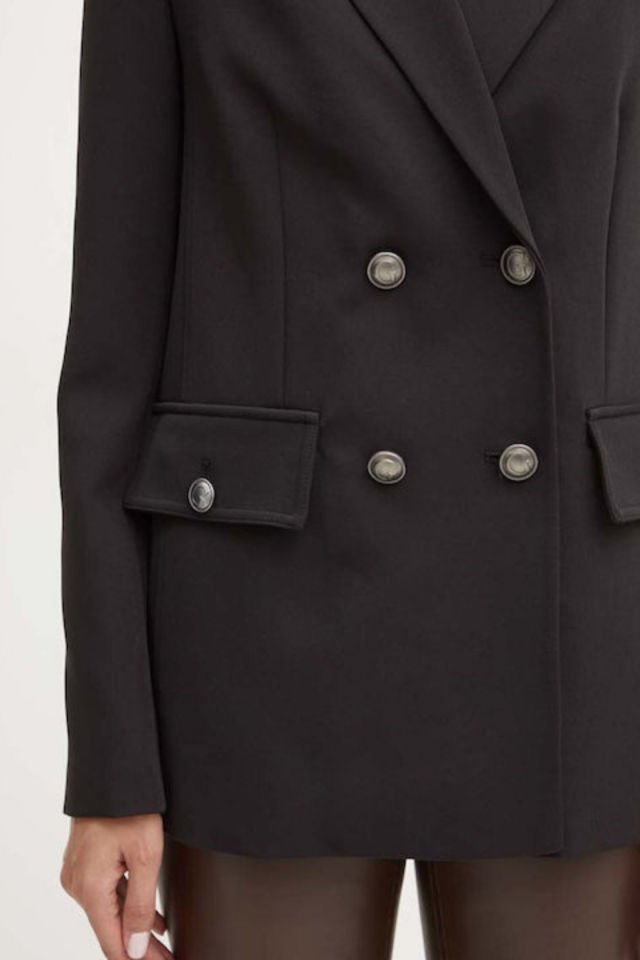 Guess Ls Fıona Double Brea Kadın Ceket Siyah