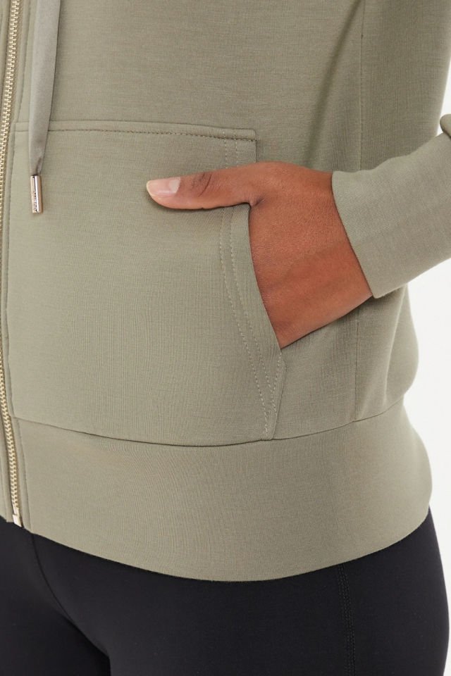 Guess Kapüşonlu Scuba Sweatshirt Yeşil