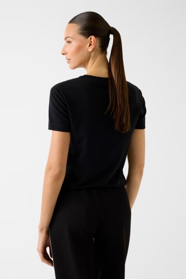 Guess Nakışlı Logolu Tişört Siyah