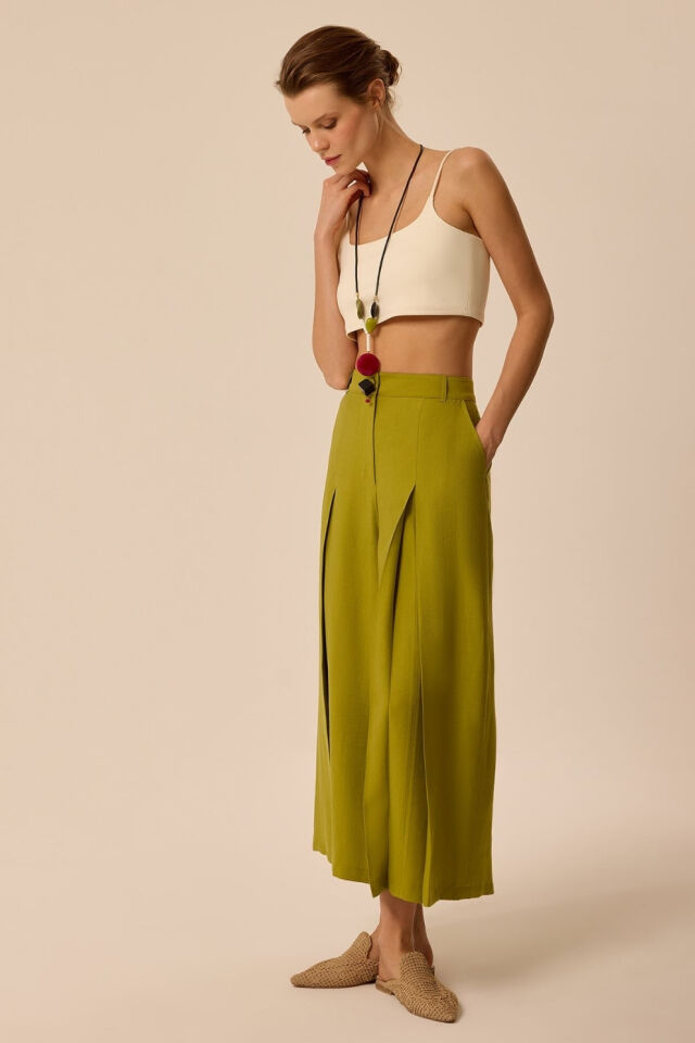 Upgrade Pilikaşe Culotte Pantolon Yeşil