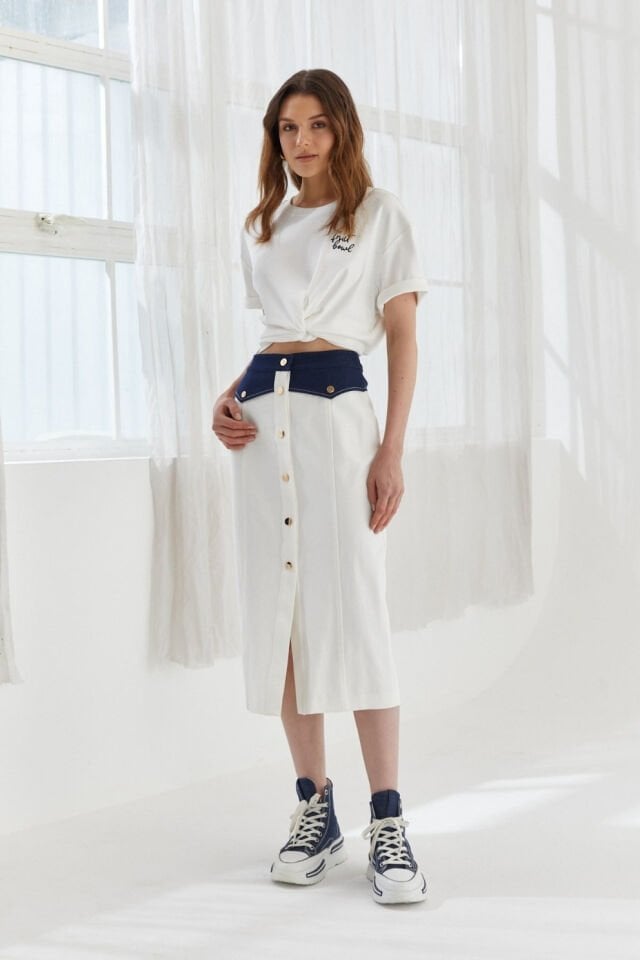 Naar Etek Ekru Lacivert