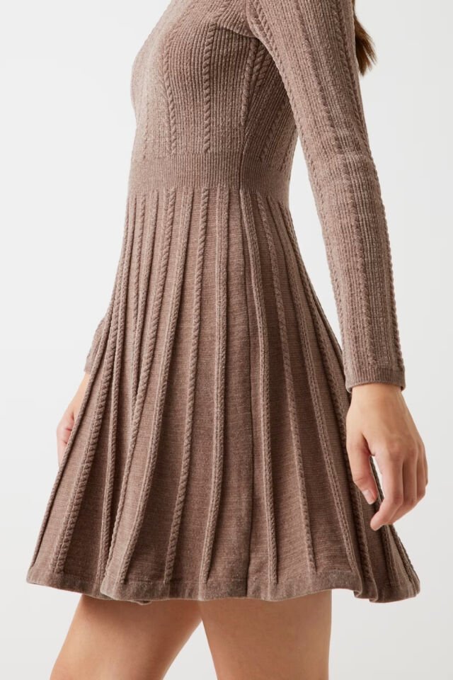 Guess Mini Kazak Elbise Kahverengi