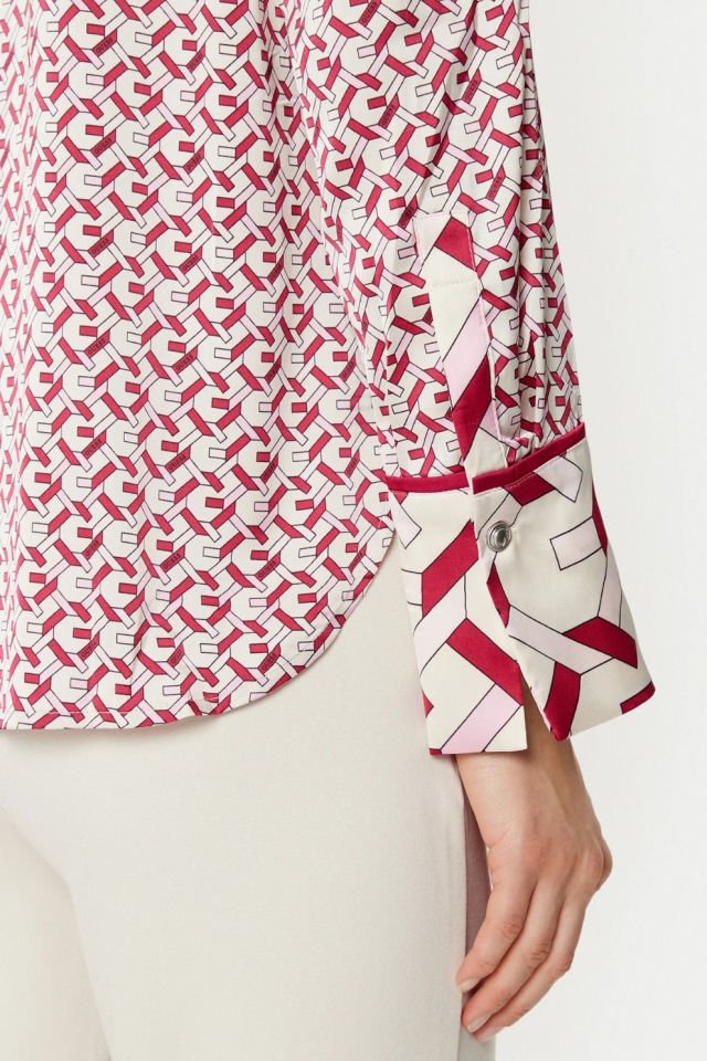 Guess Ls Alexandra 4G Logolu Regular Fit Bayan Gömlek Pembe