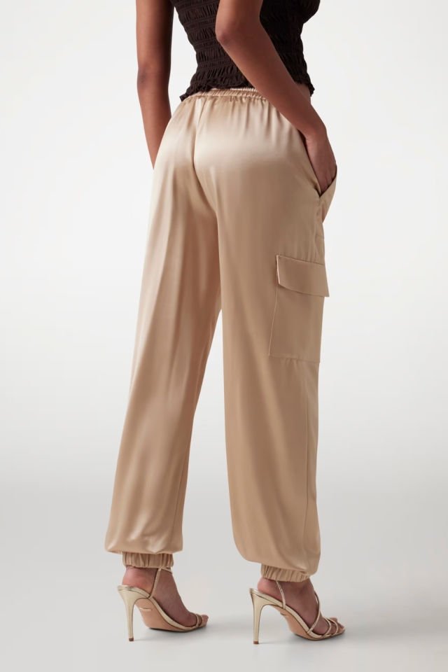 Guess Slim Fit Kargo Jogger Pantolon Bej