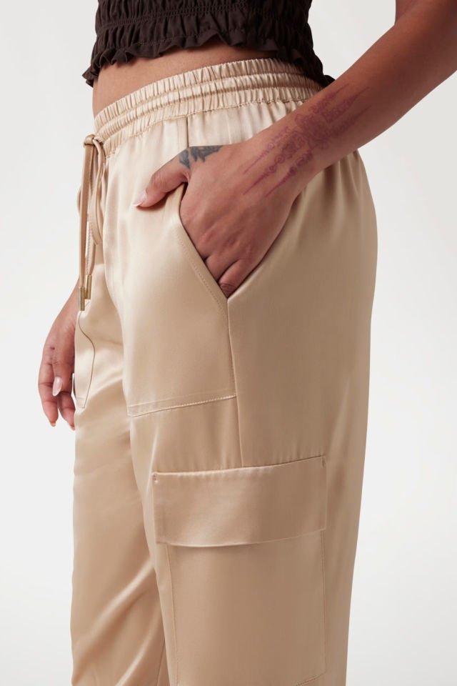 Guess Slim Fit Kargo Jogger Pantolon Bej