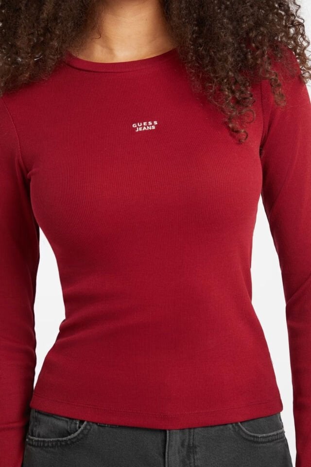 Guess Logo Nakış İşlemeli Üst Kırmızı