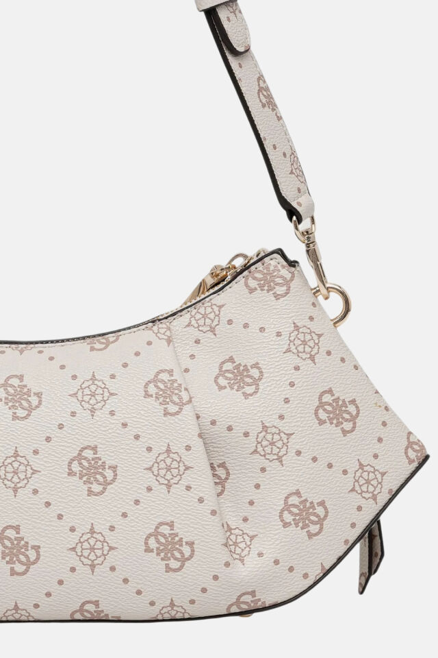 Guess Allegra Monogram Baskılı Düğümlü Omuz Çantası