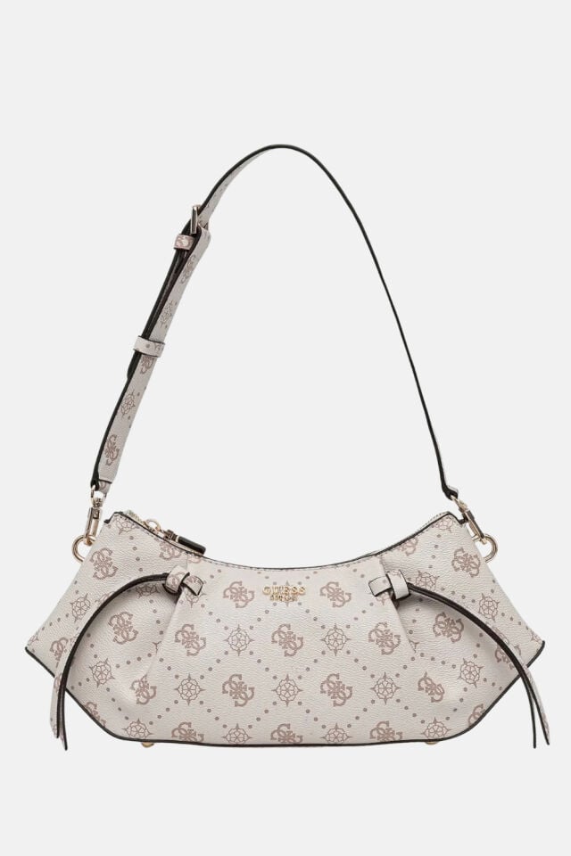 Guess Allegra Monogram Baskılı Düğümlü Omuz Çantası