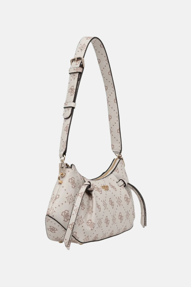 Guess Allegra Monogram Baskılı Düğümlü Omuz Çantası