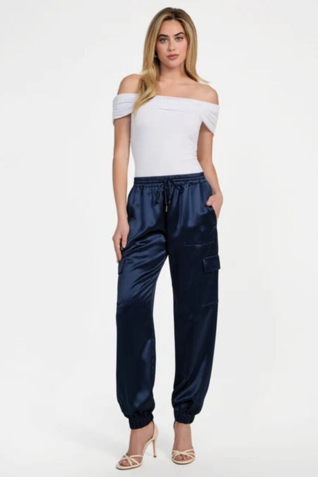 Guess Slim Fit Kargo Jogger Pantolon Mavi