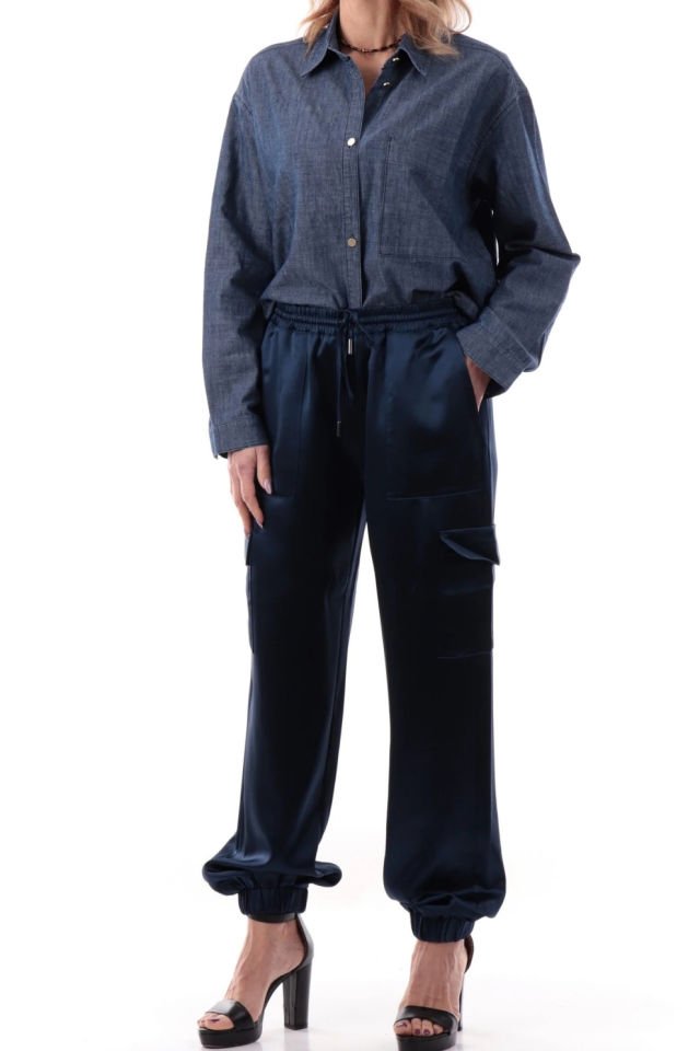 Guess Slim Fit Kargo Jogger Pantolon Mavi