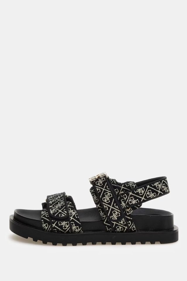 Guess Fabelis 4G Logolu Sandalet Siyah