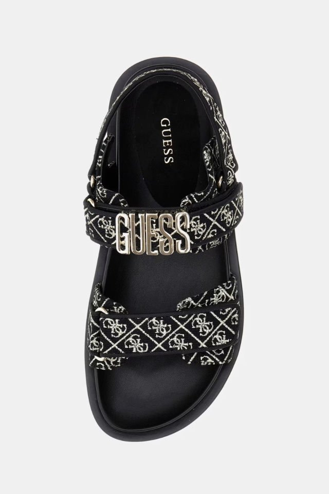 Guess Fabelis 4G Logolu Sandalet Siyah