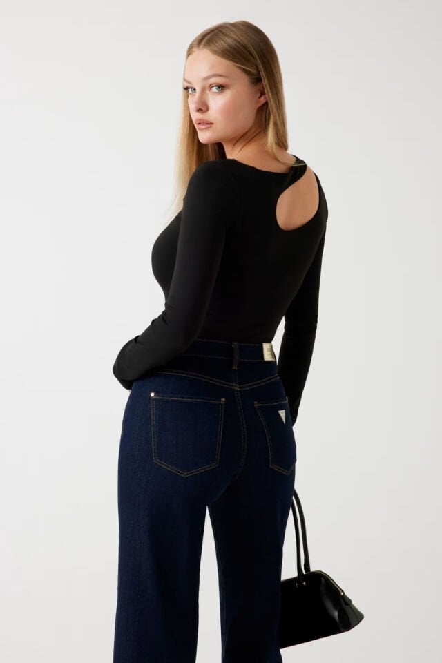 Guess Cut-out Tokalı Üst Siyah