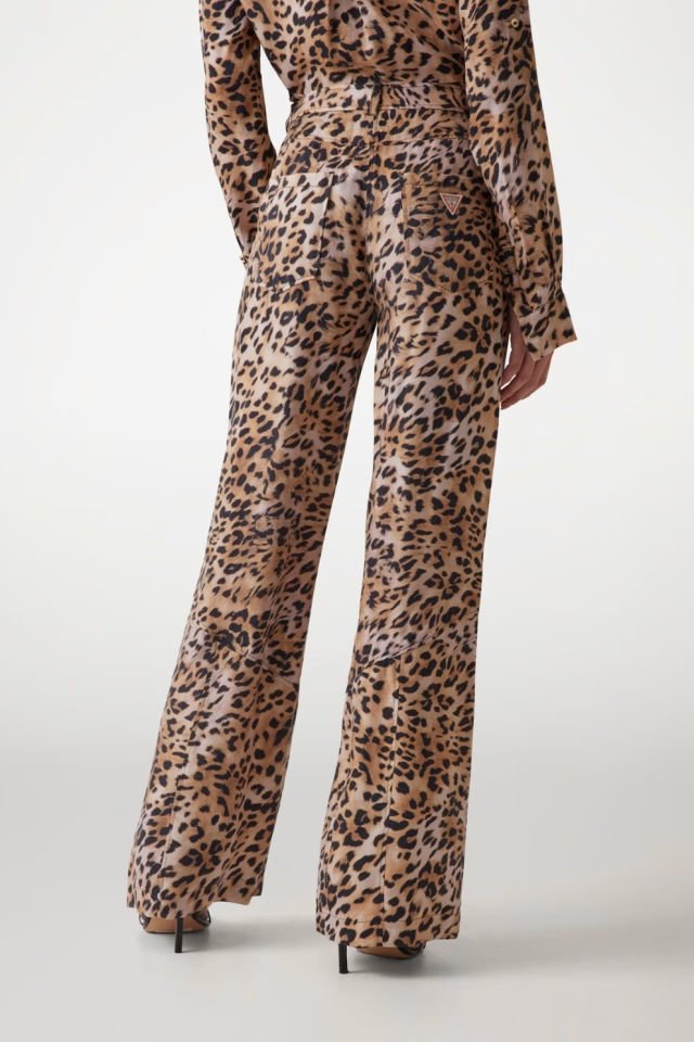 Guess Palazzo Fit Animalier Desenli Pantolon