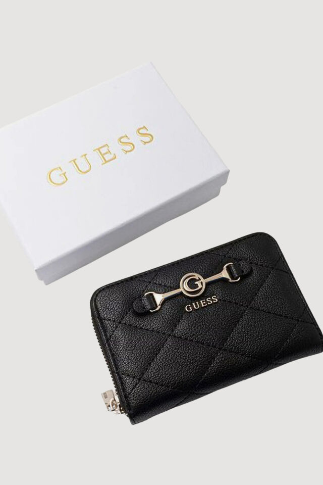 Guess Frances Kapitone Logolu Cüzdan Siyah