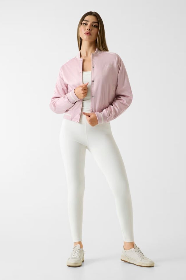 Guess Saten Bomber Ceket Pembe
